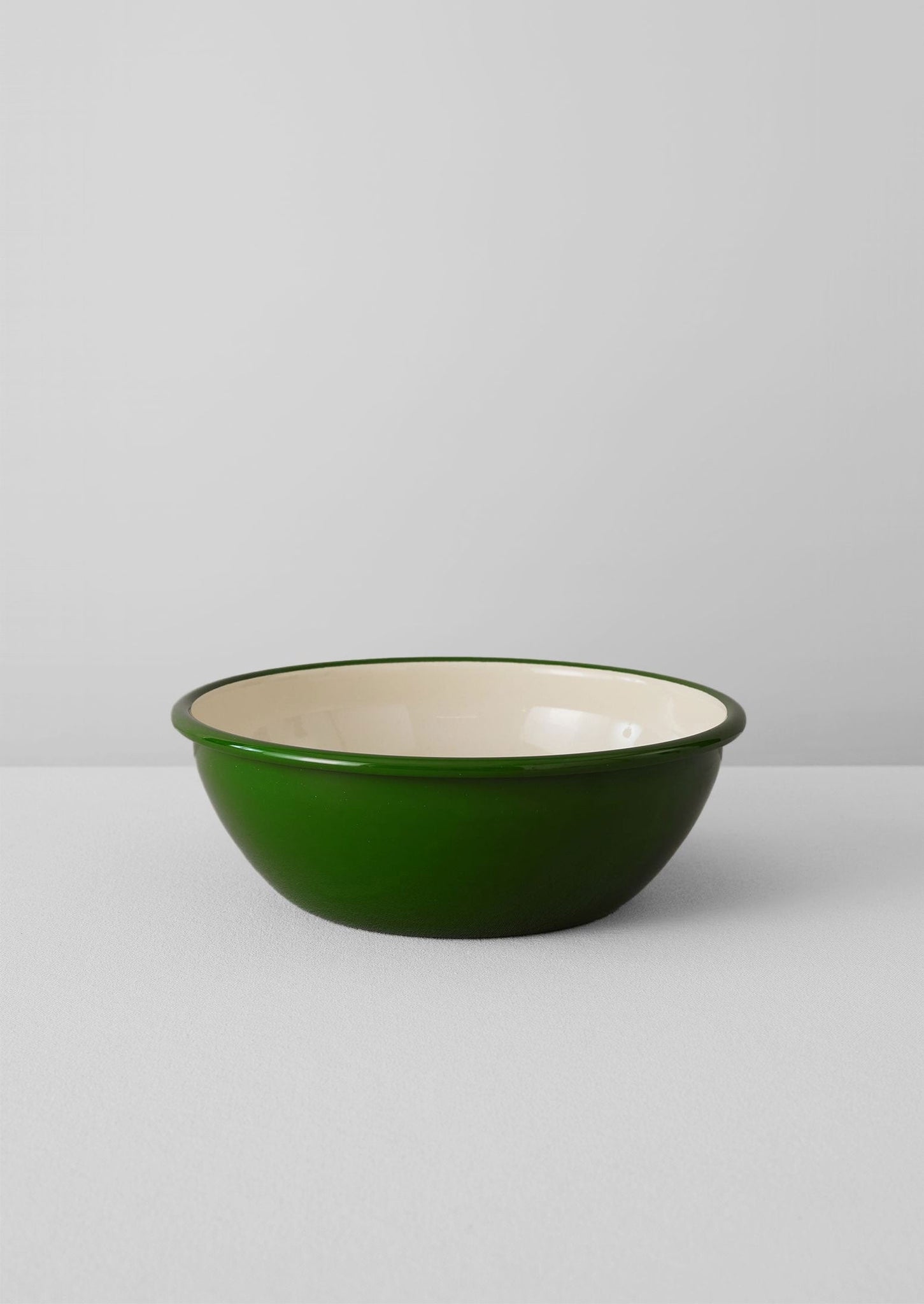 Enamel Salad Bowl | Cream/Leaf