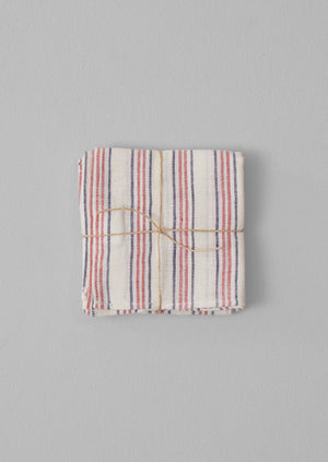 Hand Woven Stripe Napkin Set | Parchment