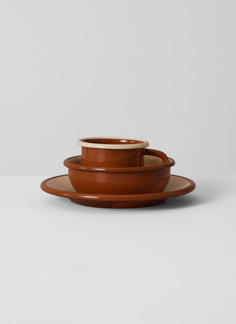 Enamel Picnic Bowl | Cumin/Cream