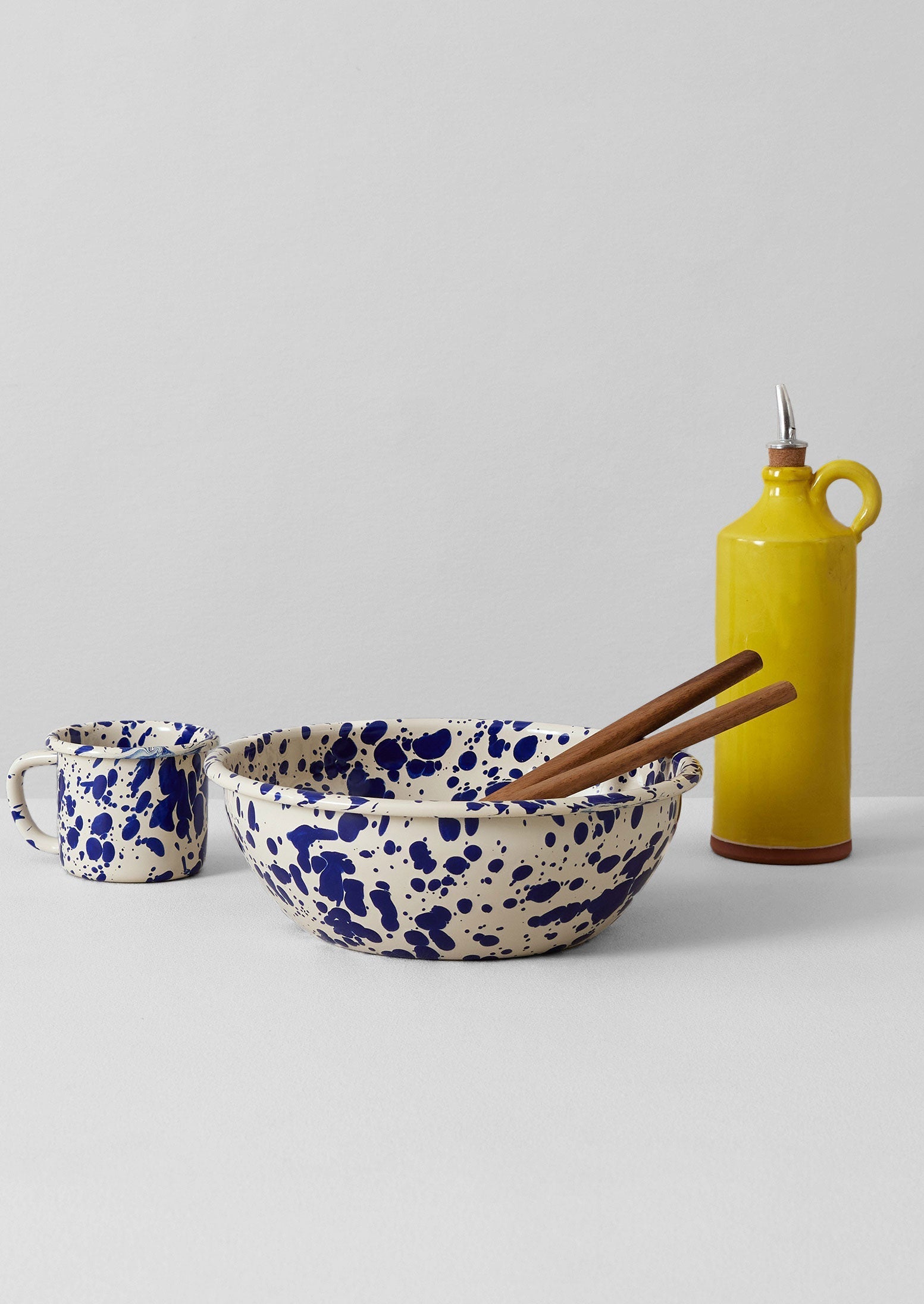 Toast Splatter Enamel Salad Bowl - Thumbnail 2