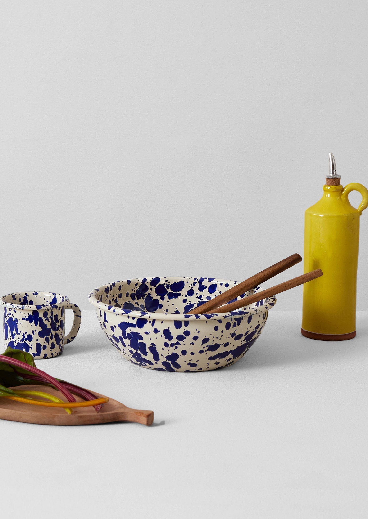 Toast Splatter Enamel Salad Bowl - Thumbnail 4