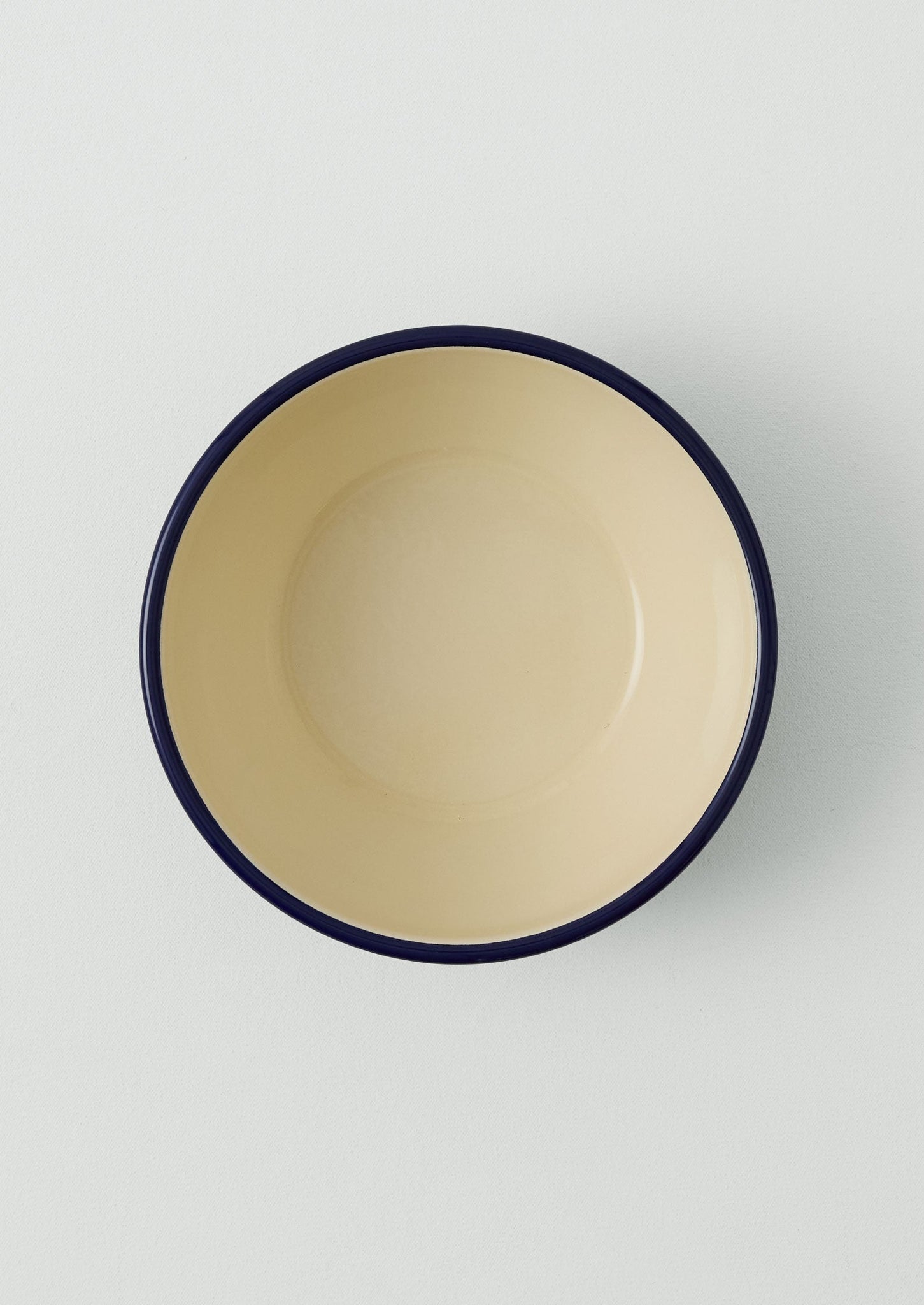 Enamel Salad Bowl | Cream/Blue