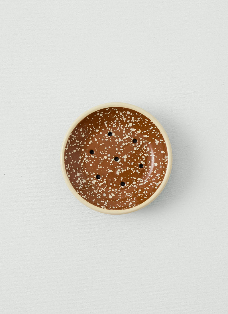 Speckle Enamel Soap Dish | Cumin/Cream