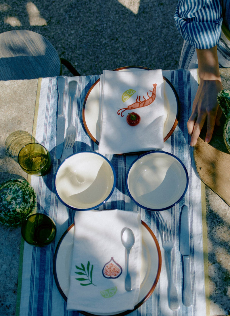 Cotton Linen Napkin | Shrimp