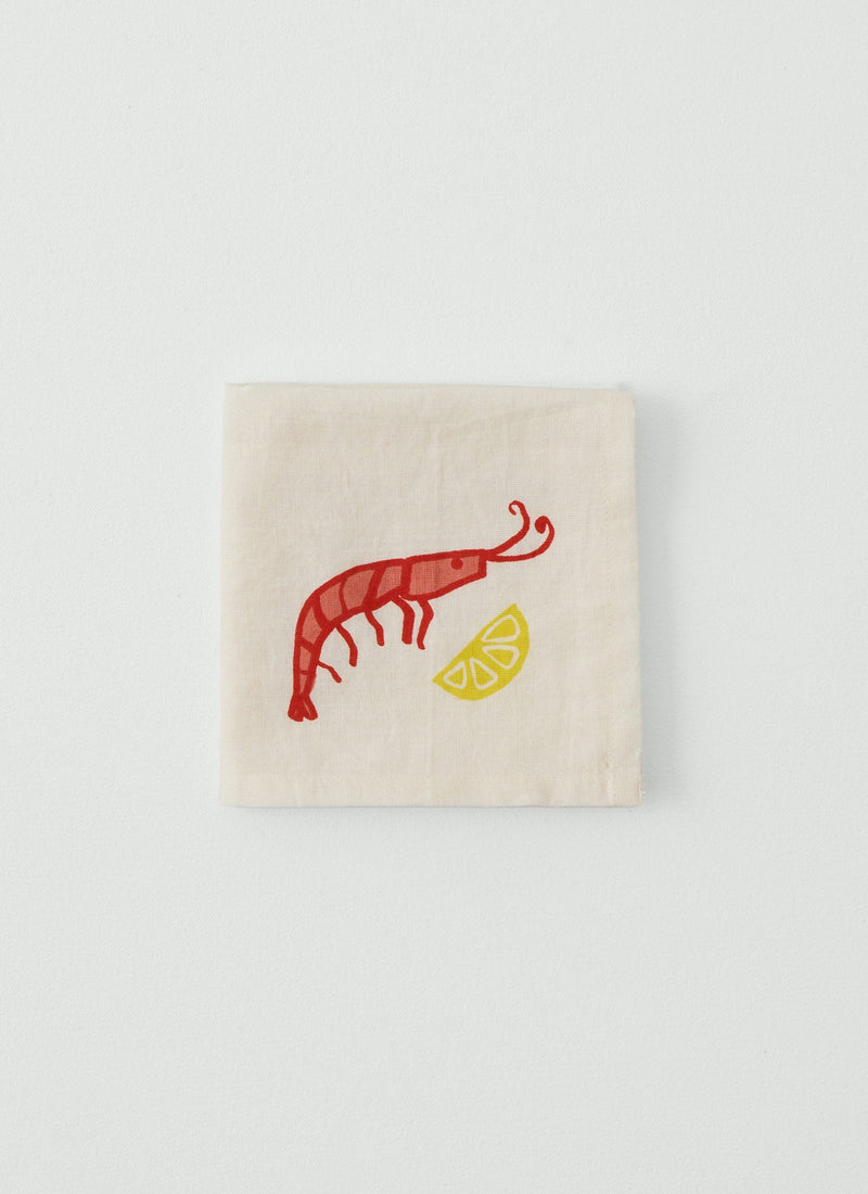 Cotton Linen Napkin | Shrimp