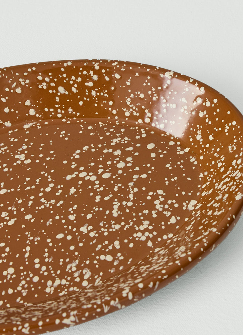 Speckle Enamel Platter | Cumin/Cream