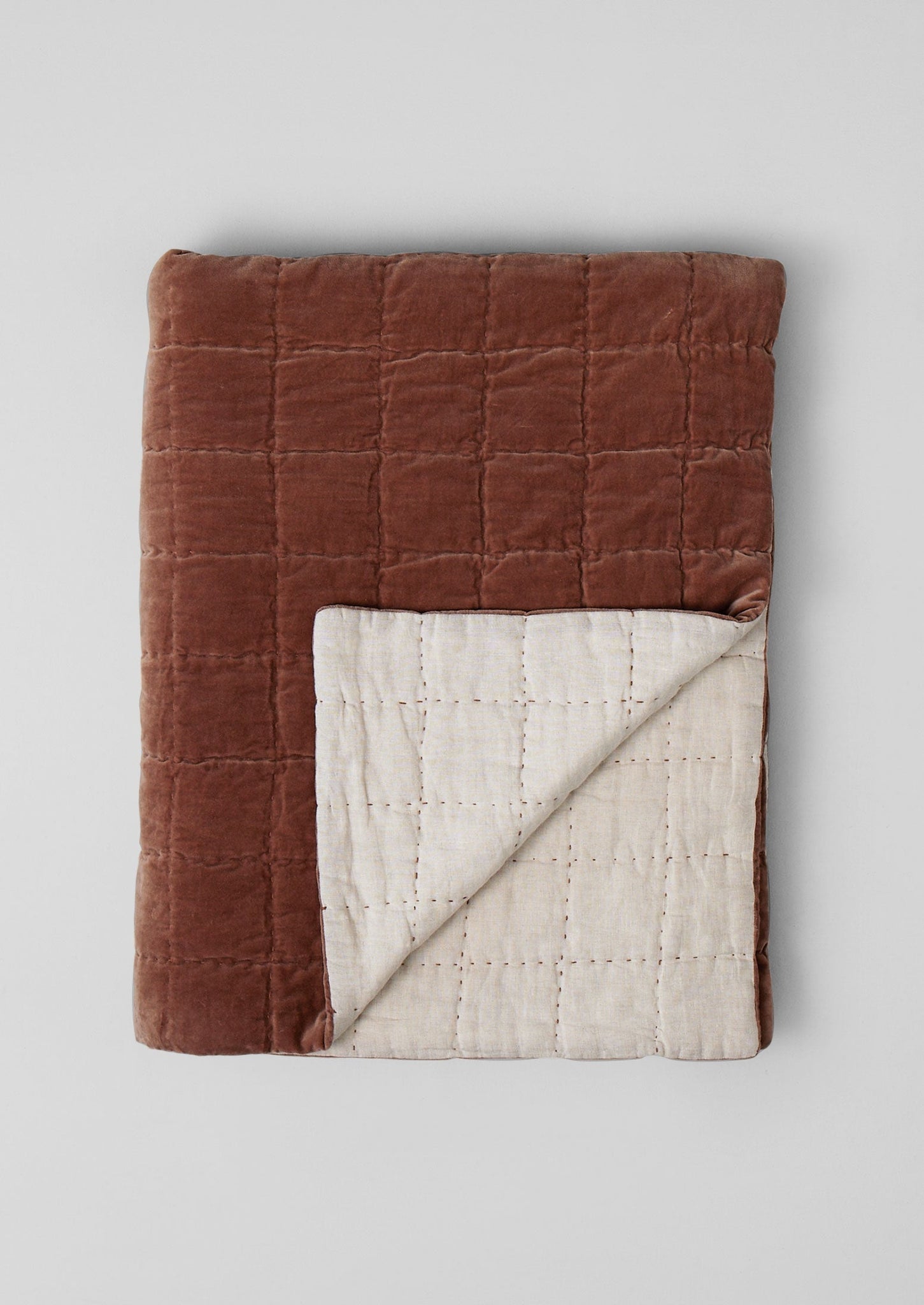 Hand Stitched Organic Velvet Quilt | Dulse | TOAST