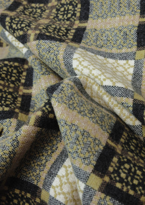 Melin Tregwynt Welsh Blanket Catkin/Charcoal TOAST