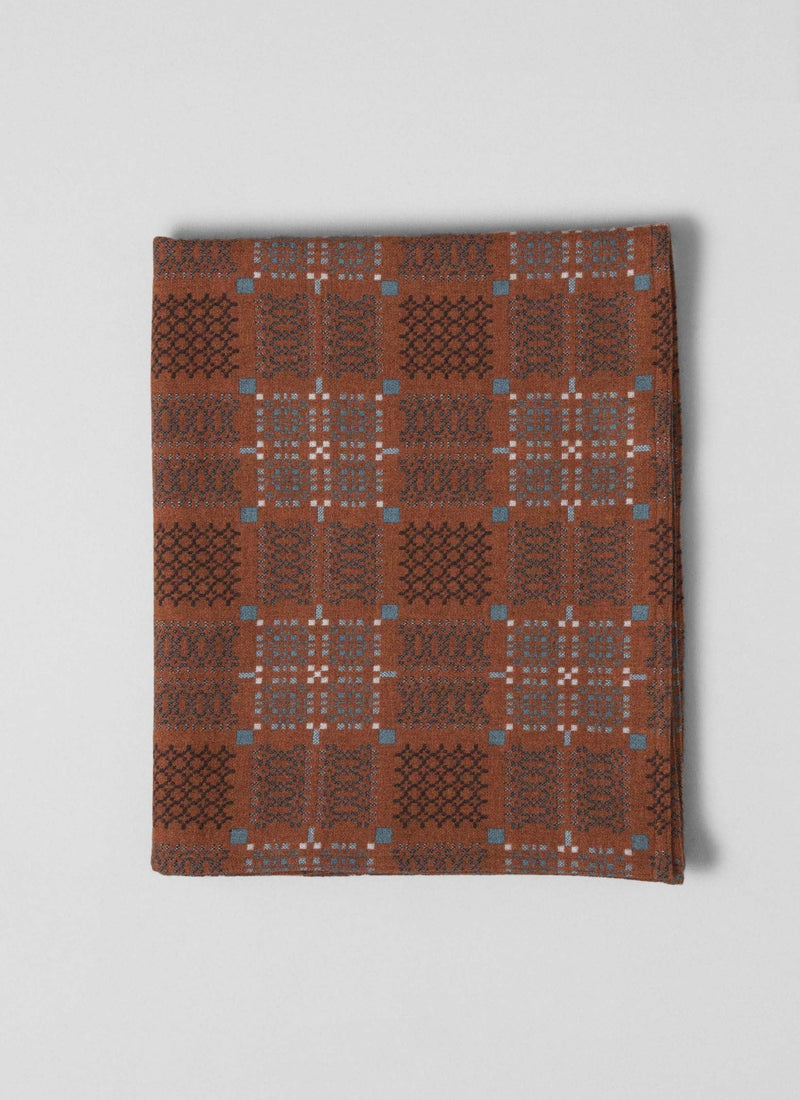 Melin Tregwynt Welsh Blanket | Rust/Topaz