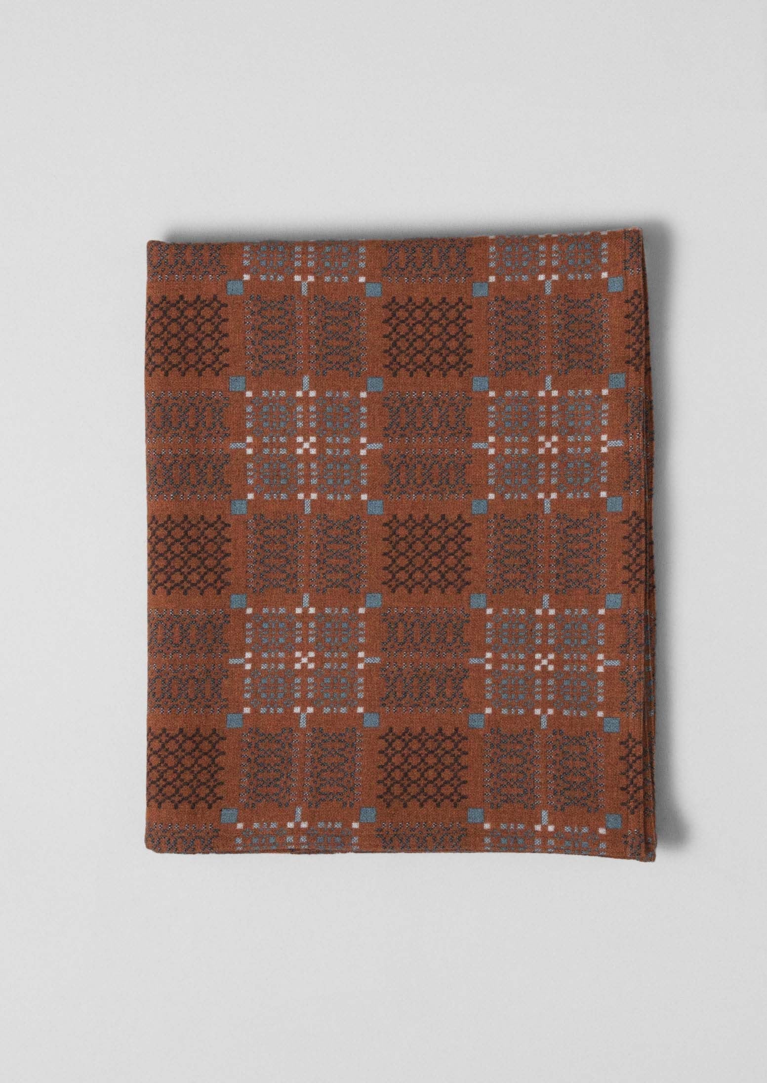 Melin Tregwynt Welsh Blanket | Rust/Topaz