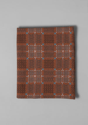 Melin Tregwynt Welsh Blanket | Rust/Topaz