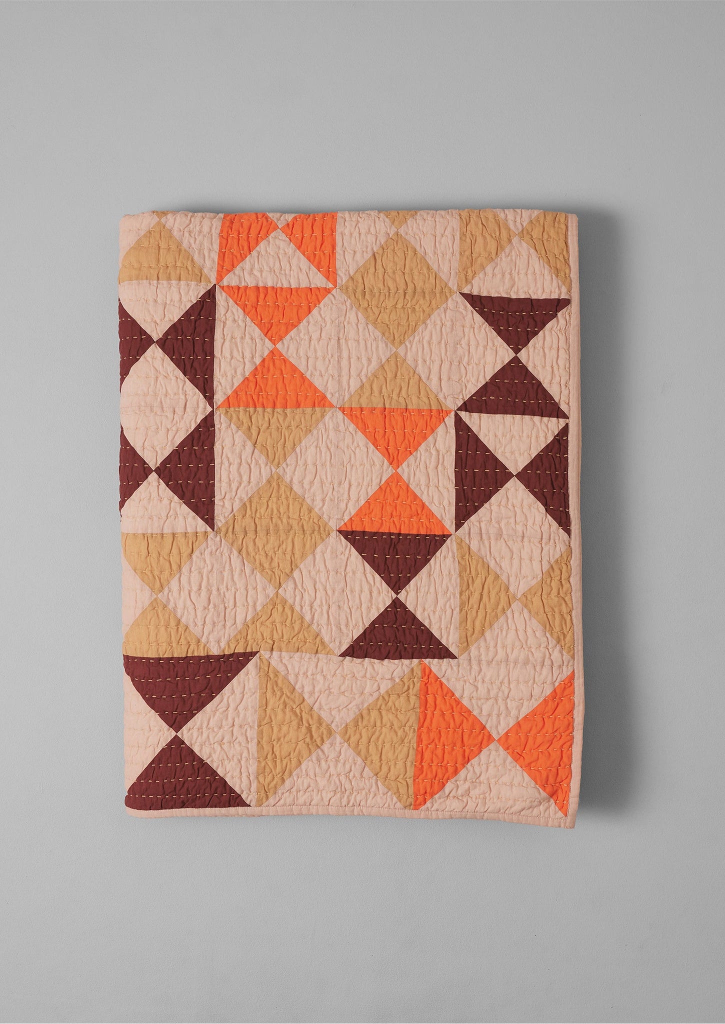 Kite Patchwork Quilt | Straw/Poppy