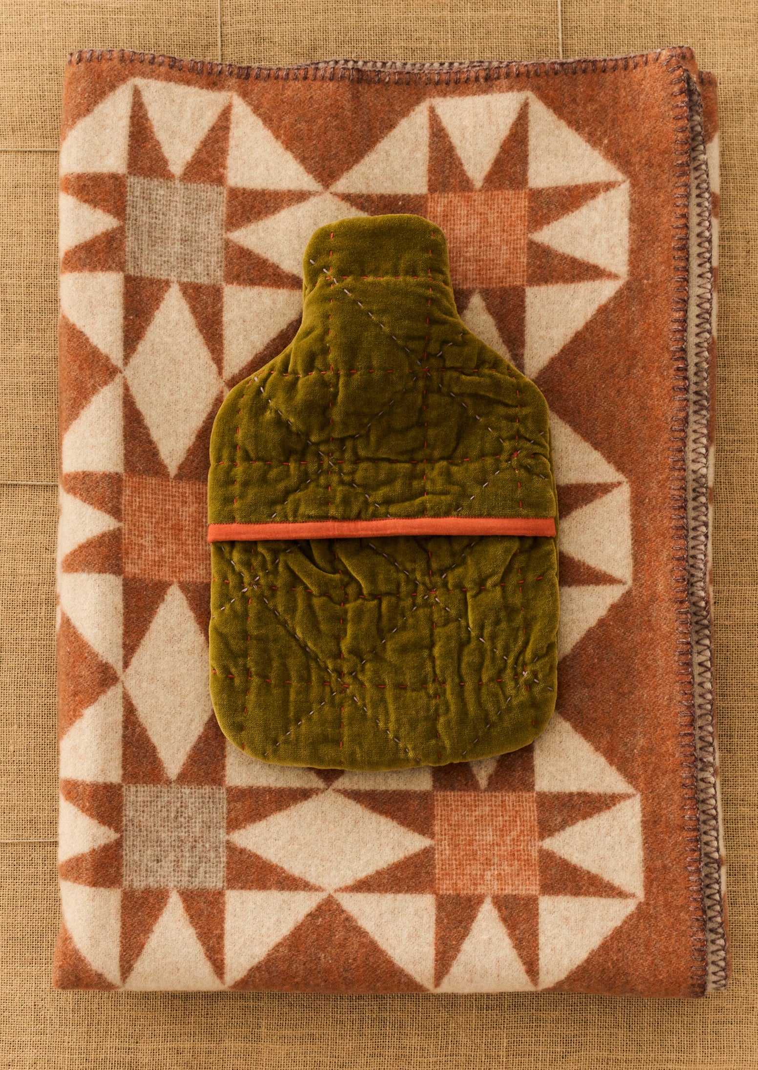 Jacquard Star Wool Blanket - Thumbnail 4