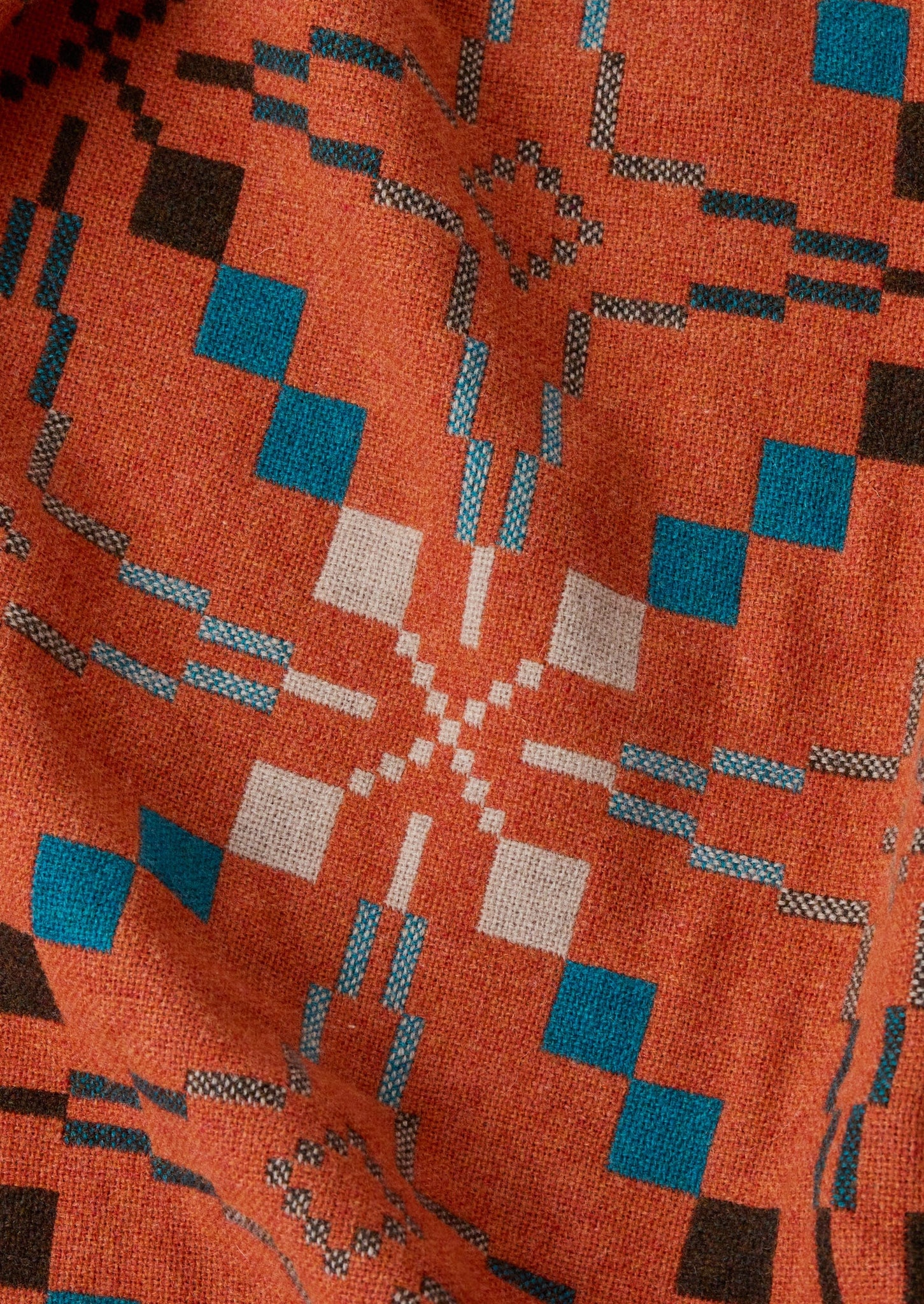 Melin Tregwynt Vintage Star Blanket | Copper