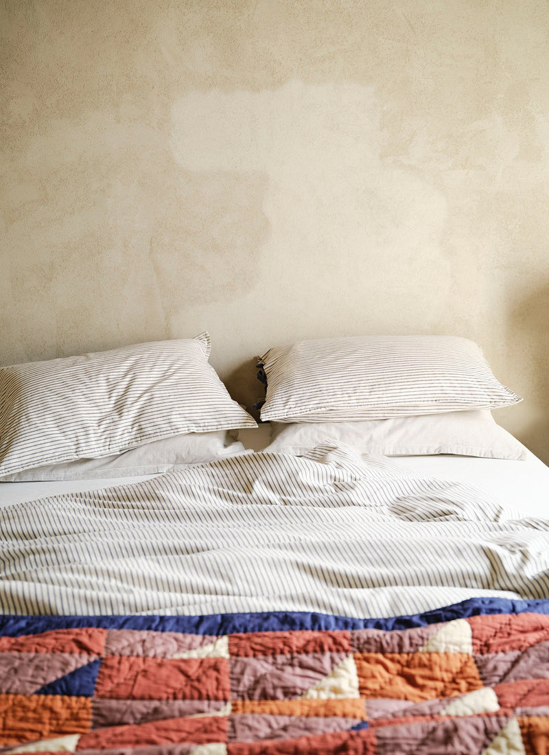 Mosaic Tile Patchwork Quilt | Terracotta/Twilight