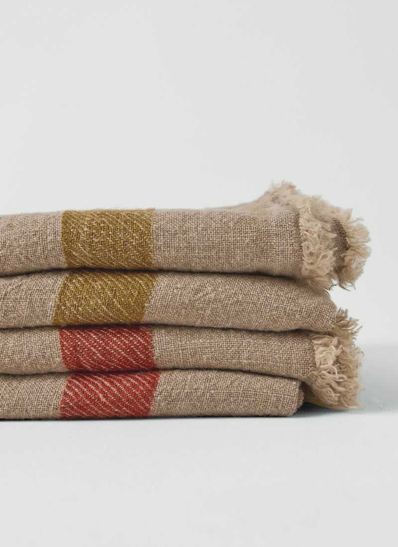 Stripe Linen Throw | Aurora/Natural
