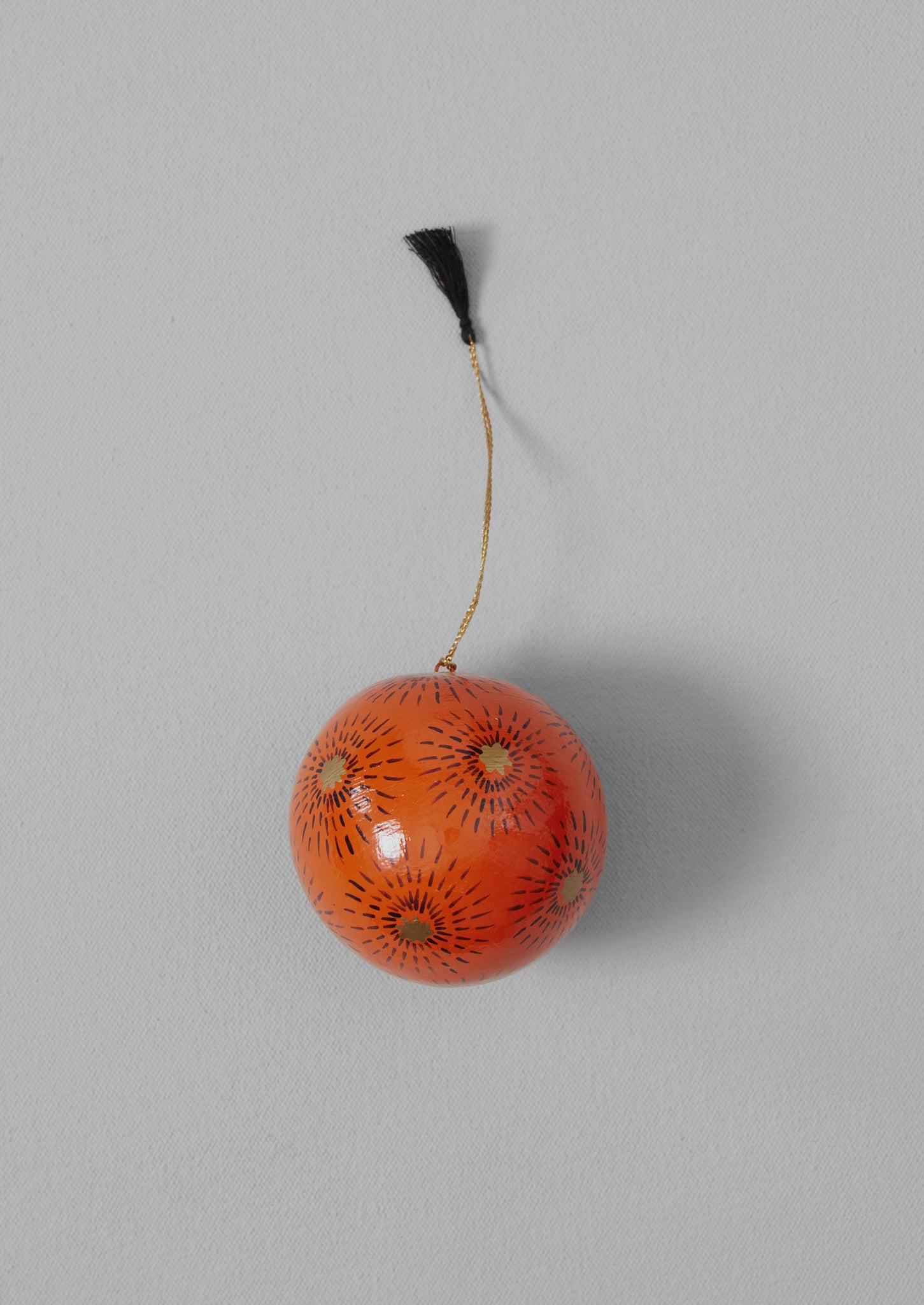 Starburst Hand Painted Bauble | Bright Coral