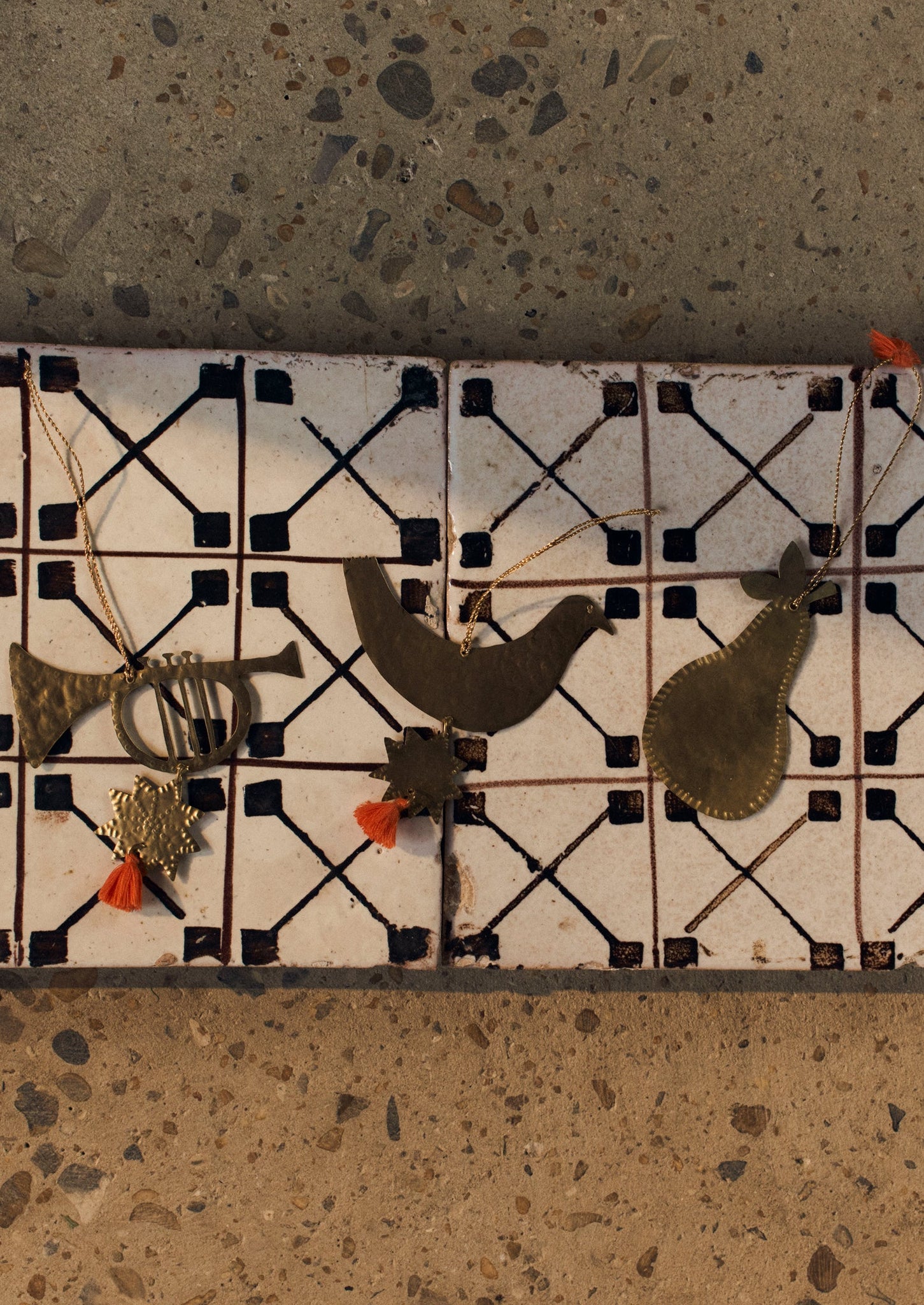 Hammered Metal Trumpet Decoration | Brass