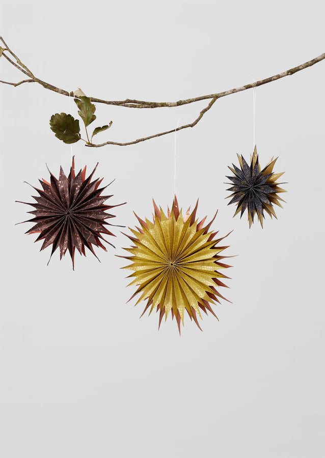 Hanging Lokta Paper Star Set | Multi