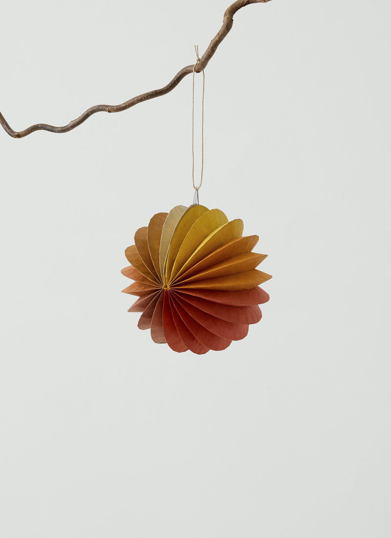 Small Gradient Pleated Decoration | Ochre Multi