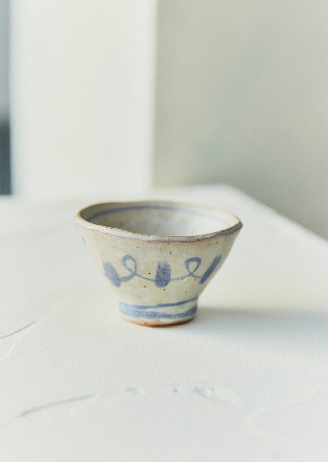 Kate Semple Small Scroll Bowl | Dolomite/Water Blue