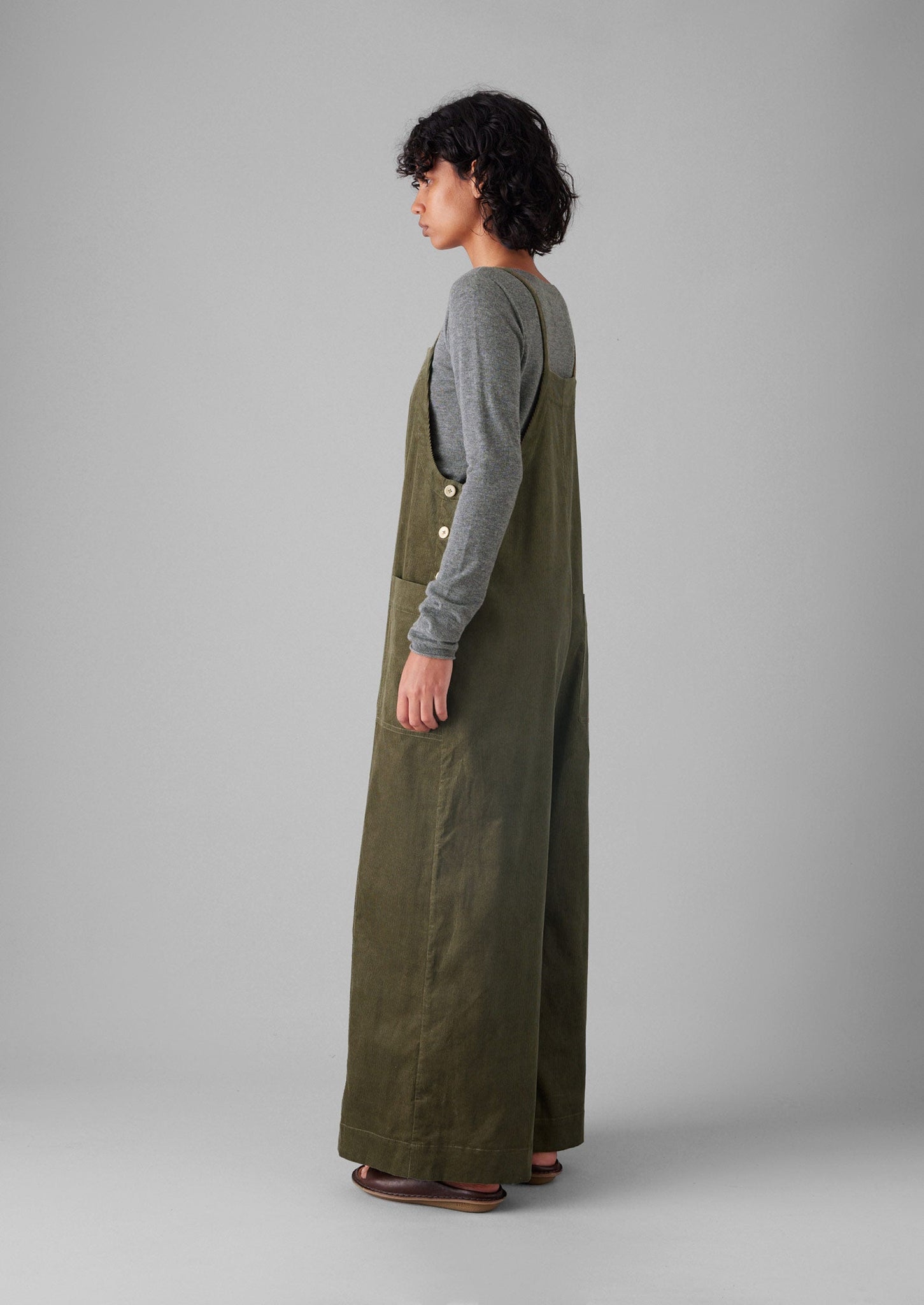 Organic Cord Pocket Jumpsuit | Pear