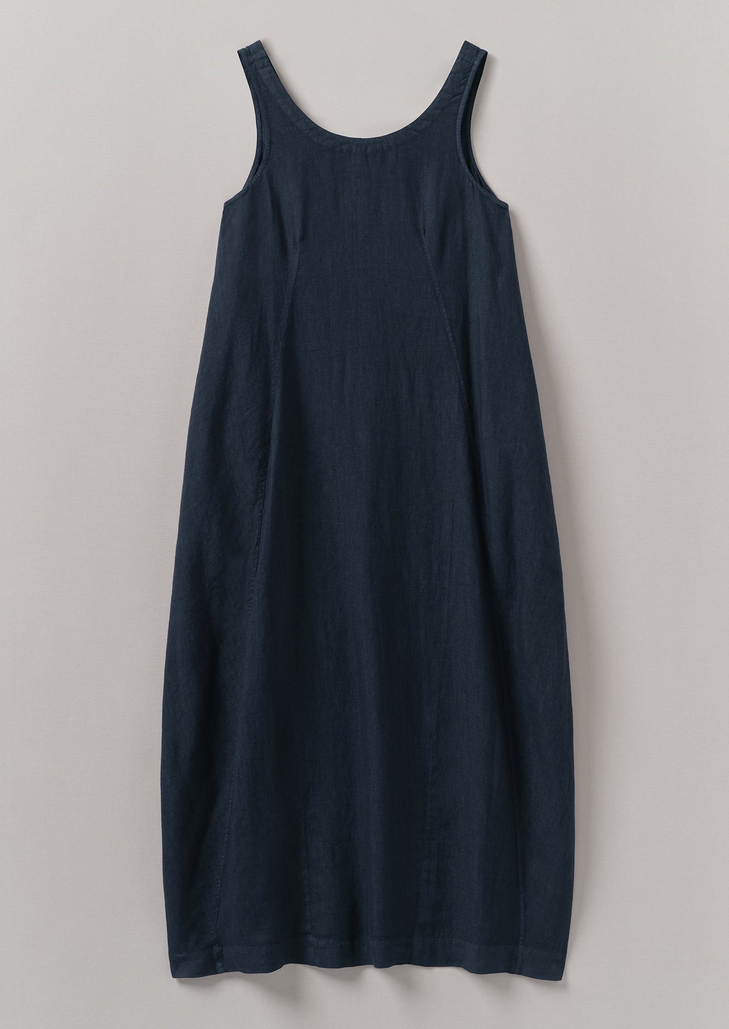 Garment Dyed Linen Easy Dress | Midnight
