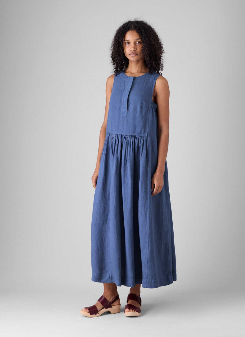 cornflower blue linen dress Few Moda | Indy Linen Dress