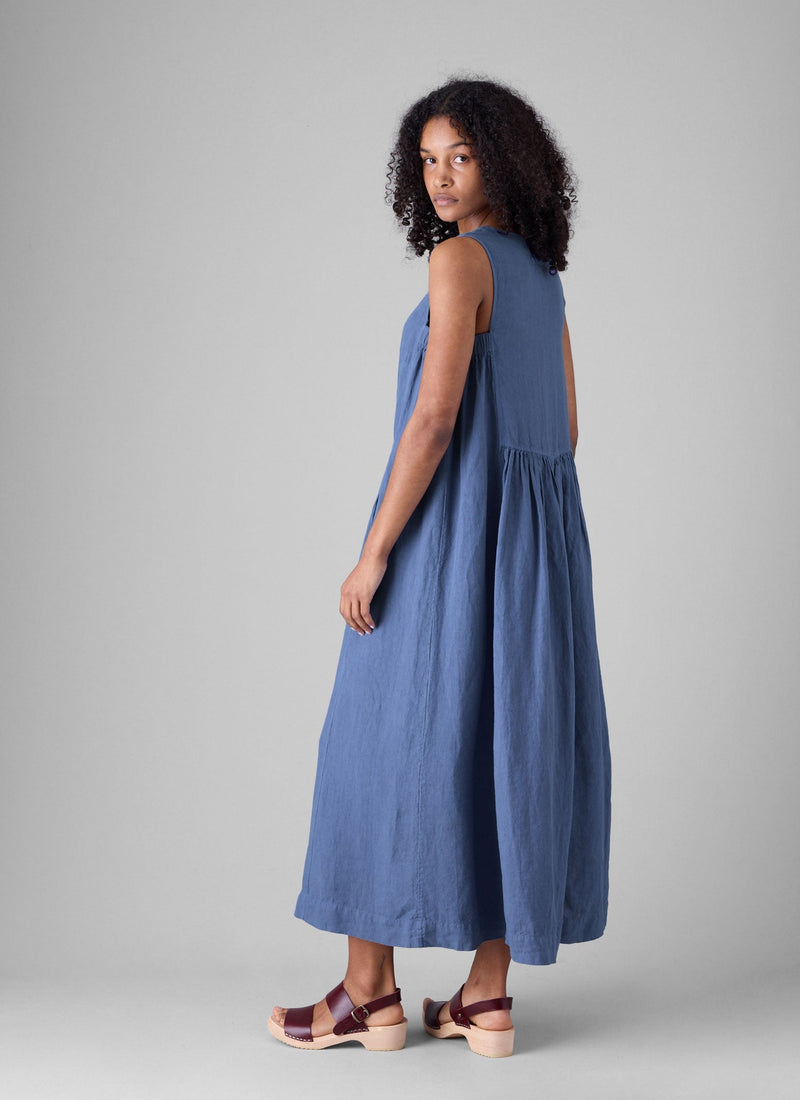 linen panel dress Petite Studio's Fenton Panel Linen Dress in Ivory