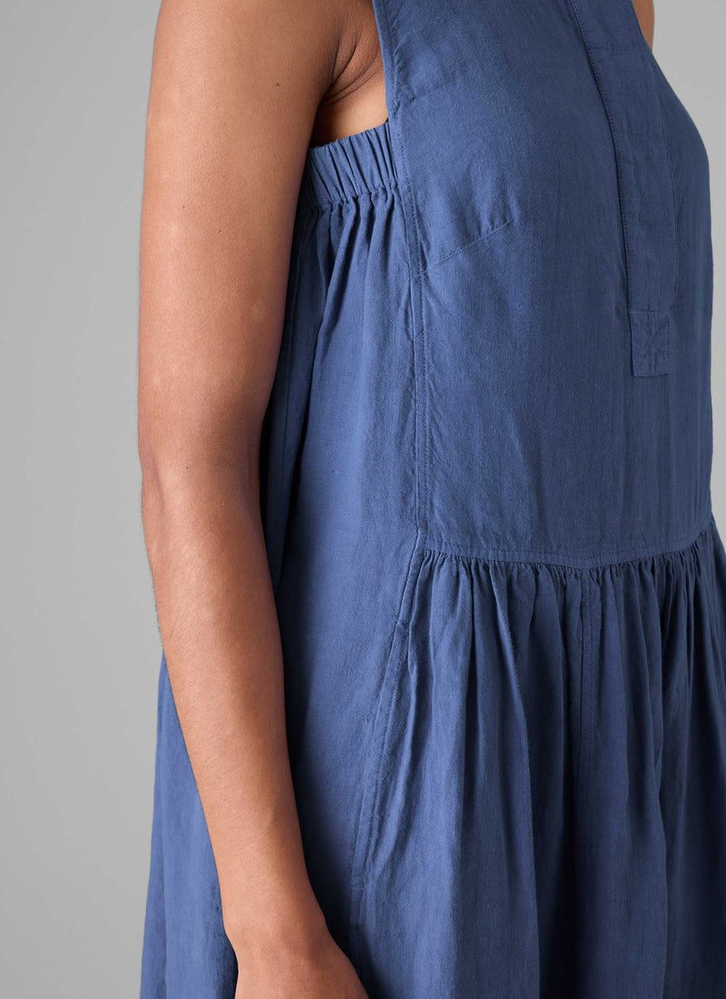 toast garment dyed linen dress Toast Garment Dye Linen Dress, Blue