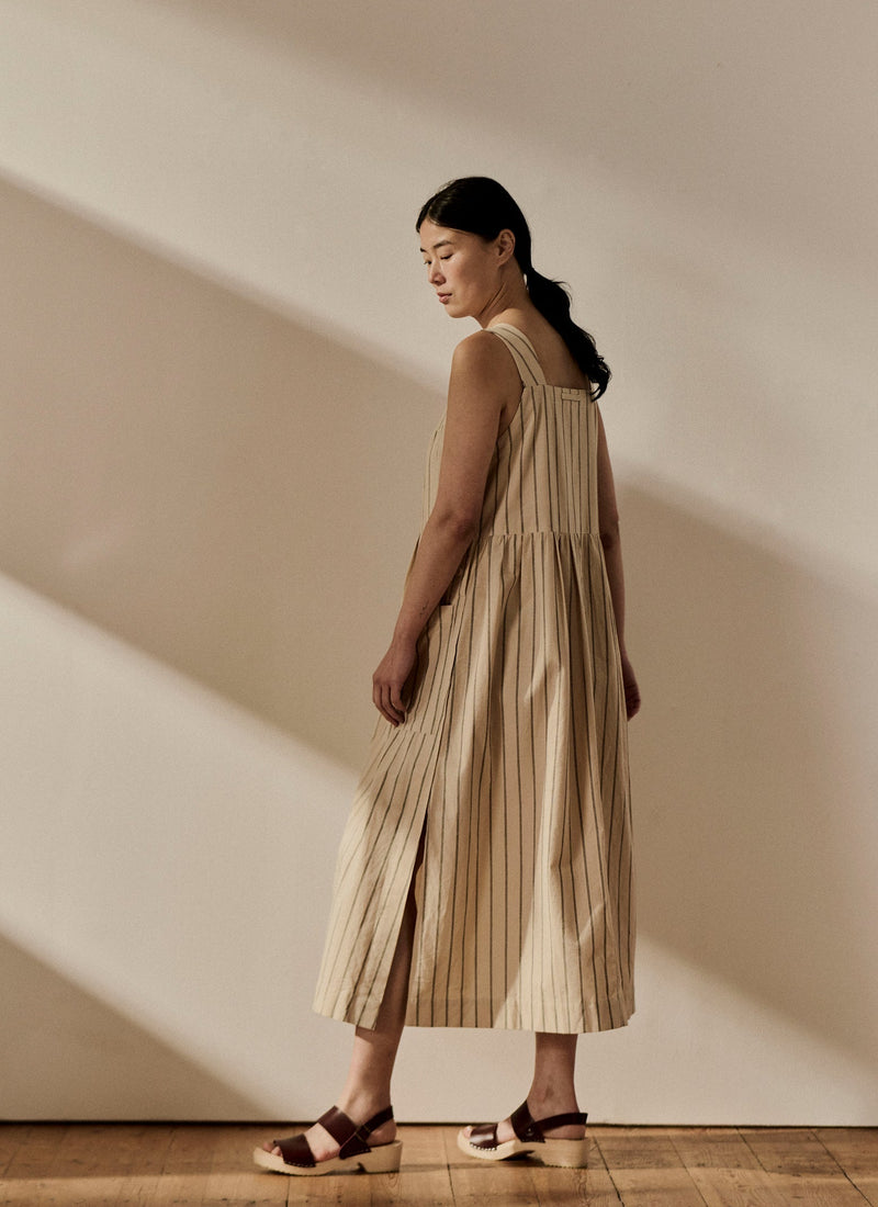 Stripe Cotton Pinafore Dress | Sail Cloth