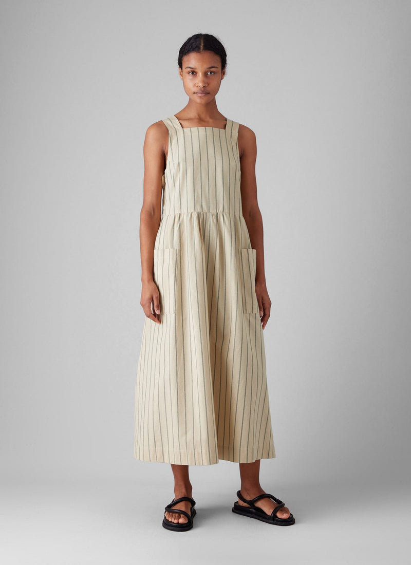 Stripe Cotton Pinafore Dress | Sail Cloth