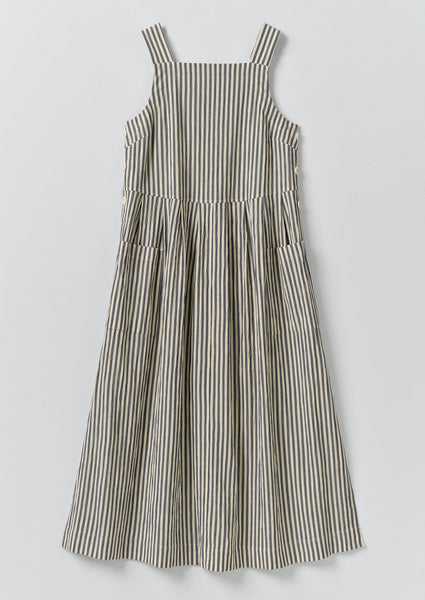 Tablier Stripe Cotton Pinafore Dress