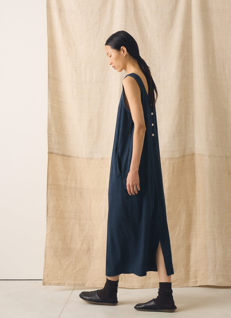 Lydia Jersey Shift Dress | Washed Indigo