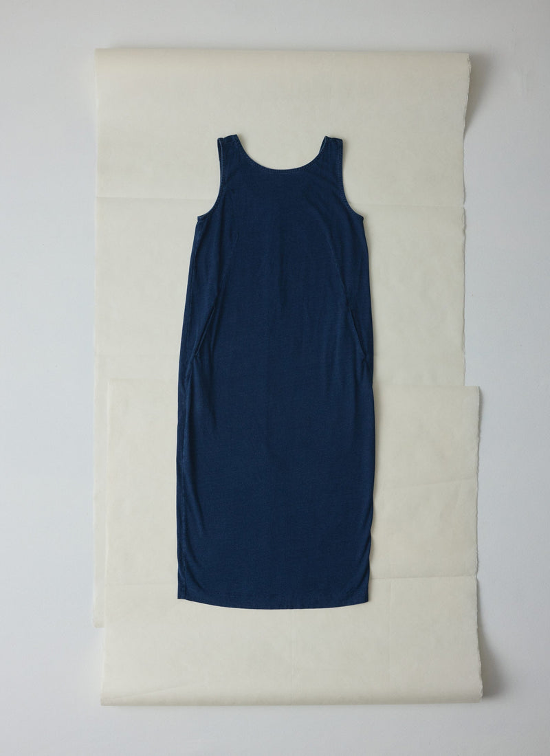 Lydia Jersey Shift Dress | Washed Indigo