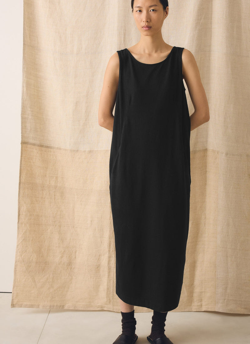 Lydia Jersey Shift Dress | Washed Black