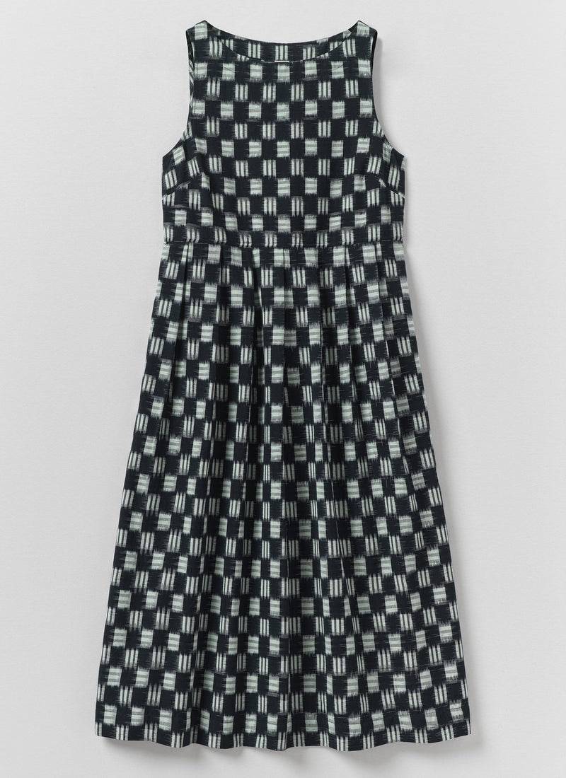 Aila Lore Ikat Cotton Dress | Indigo