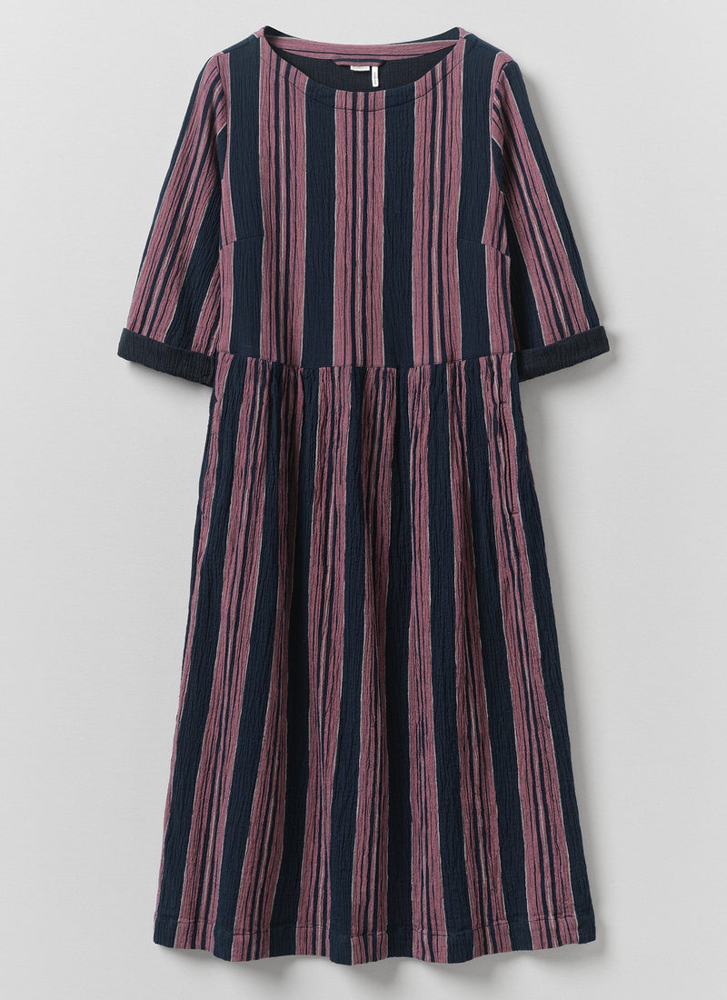Freya Stripe Crinkle Cotton Dress
