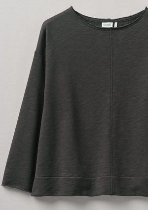 Loopback Jersey Sweater | Charcoal