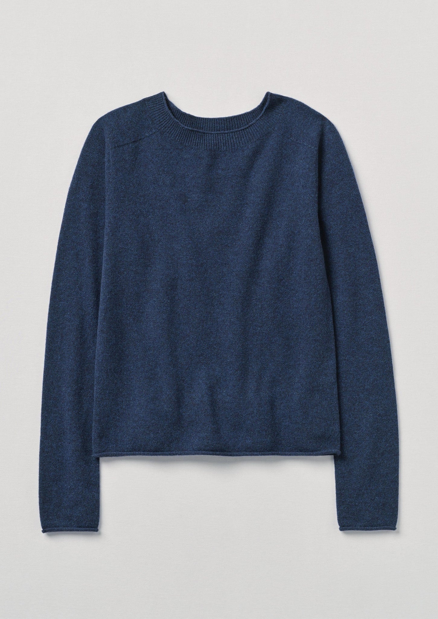 Wool Cashmere Neat Sweater | Midnight