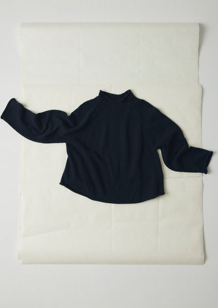 Organic Cotton Linen Easy Sweater | Dark Navy | TOAST