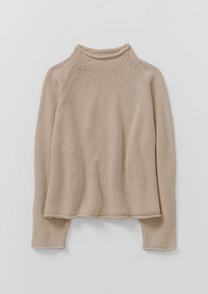 Organic Cotton Linen Easy Sweater | Parchment