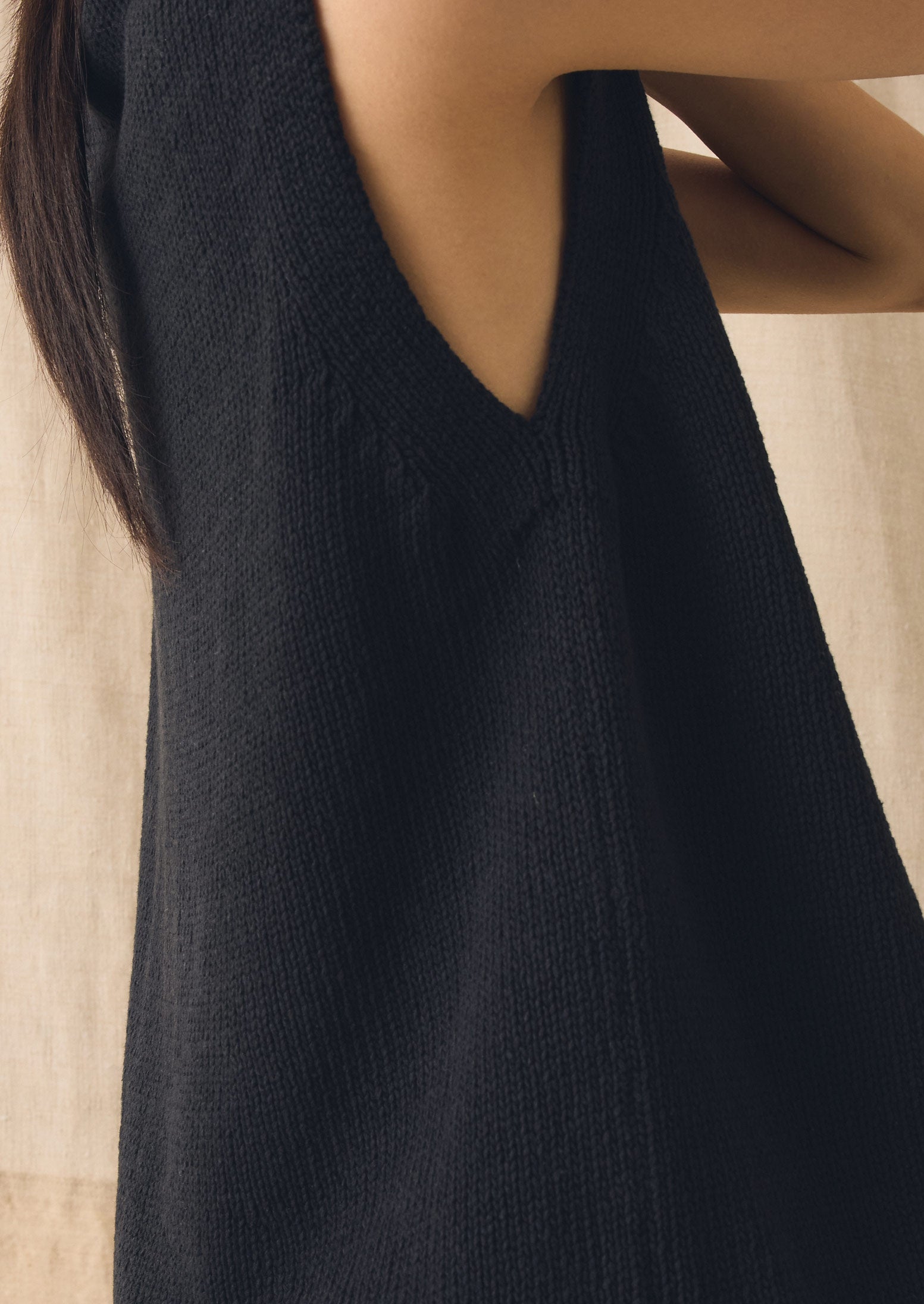 Linen Cotton Knitted Tank | Slate | TOAST