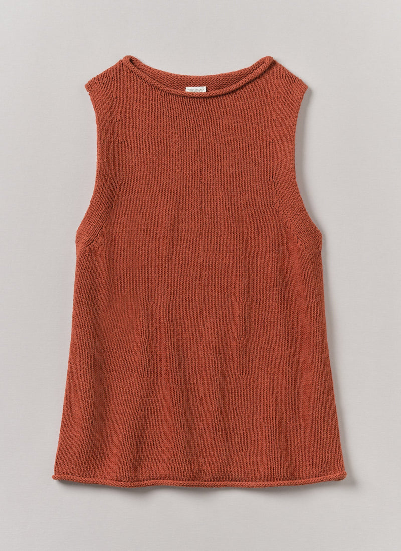 Linen Cotton Knitted Tank | Red Fig