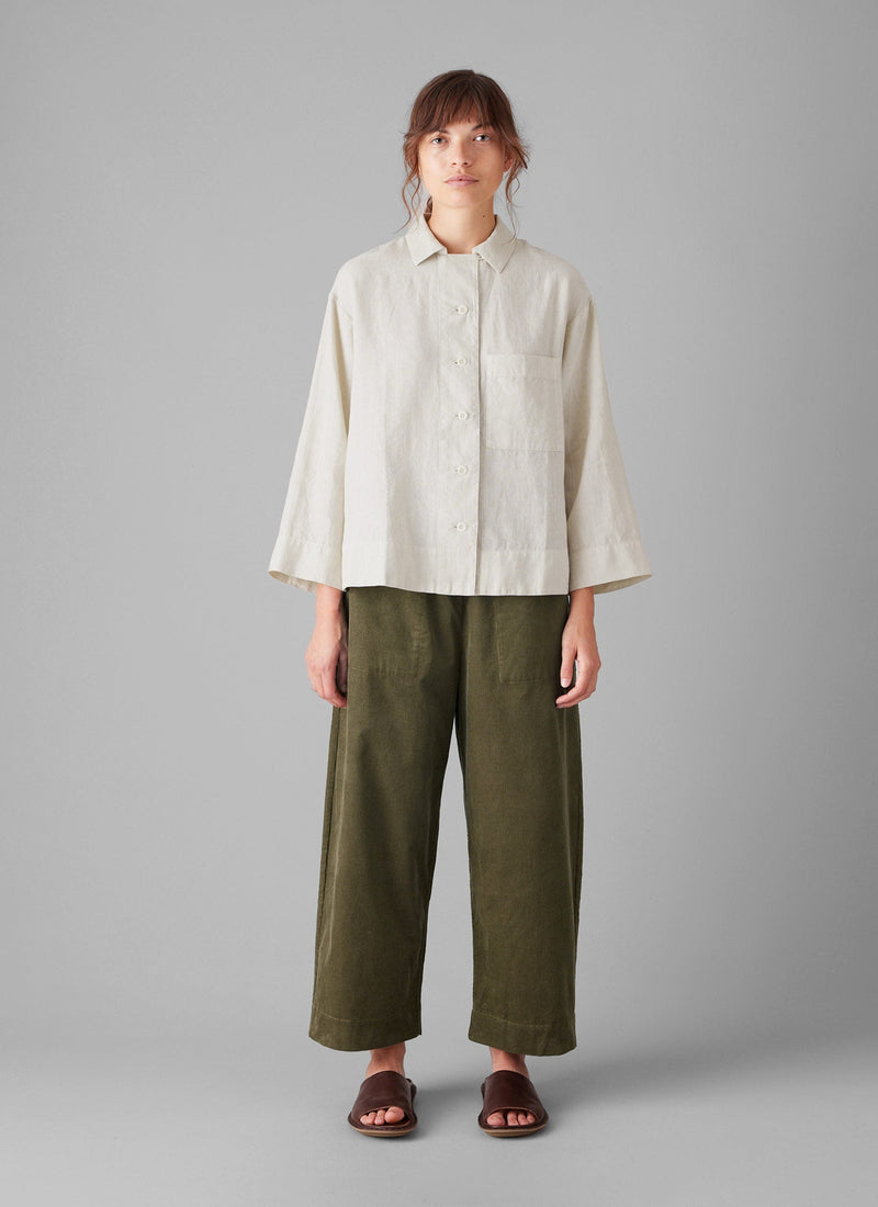 Garment Dyed Linen Shirt | Oat