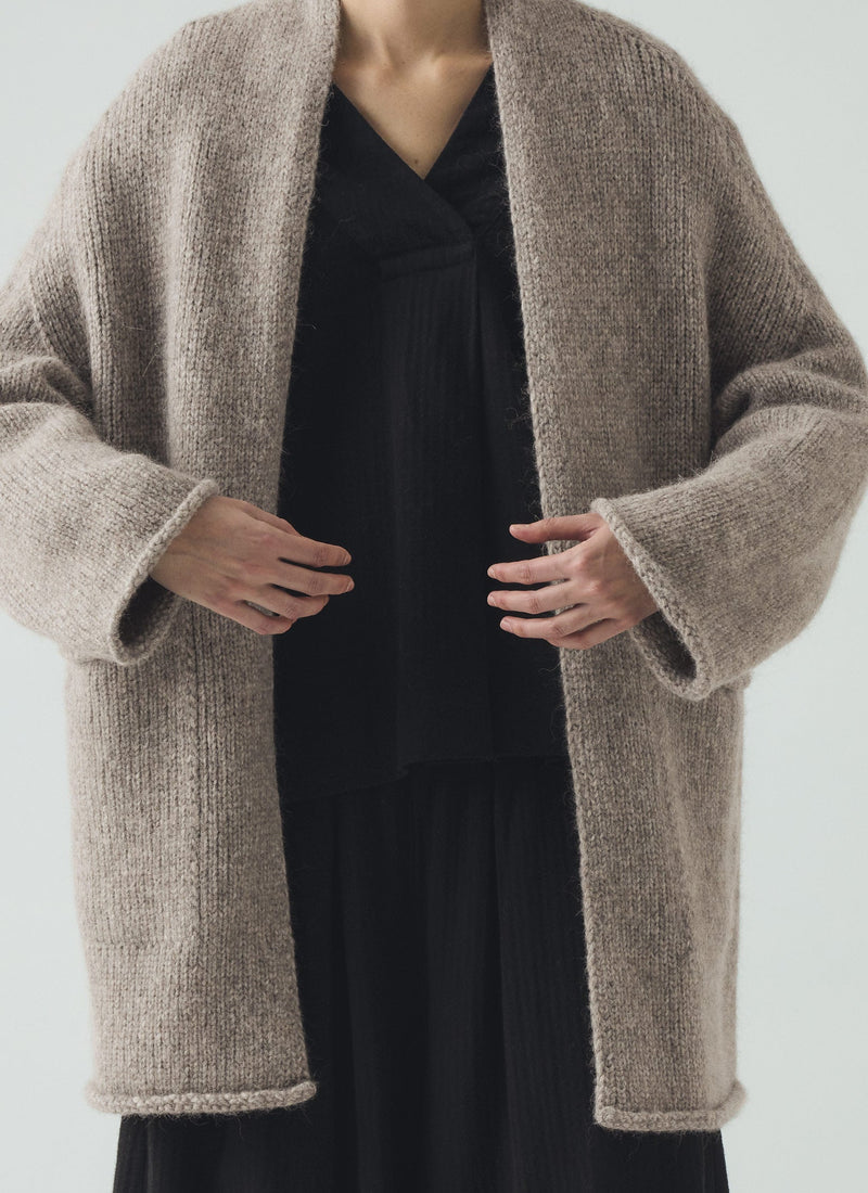 Lofty Alpaca Cardigan | Stone