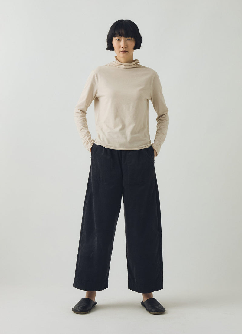 High Neck Soft Cotton Tee | Pebble Moon