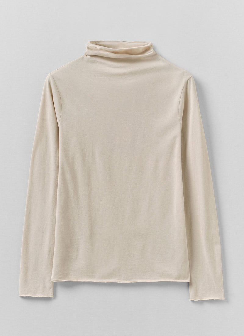 High Neck Soft Cotton Tee | Pebble Moon