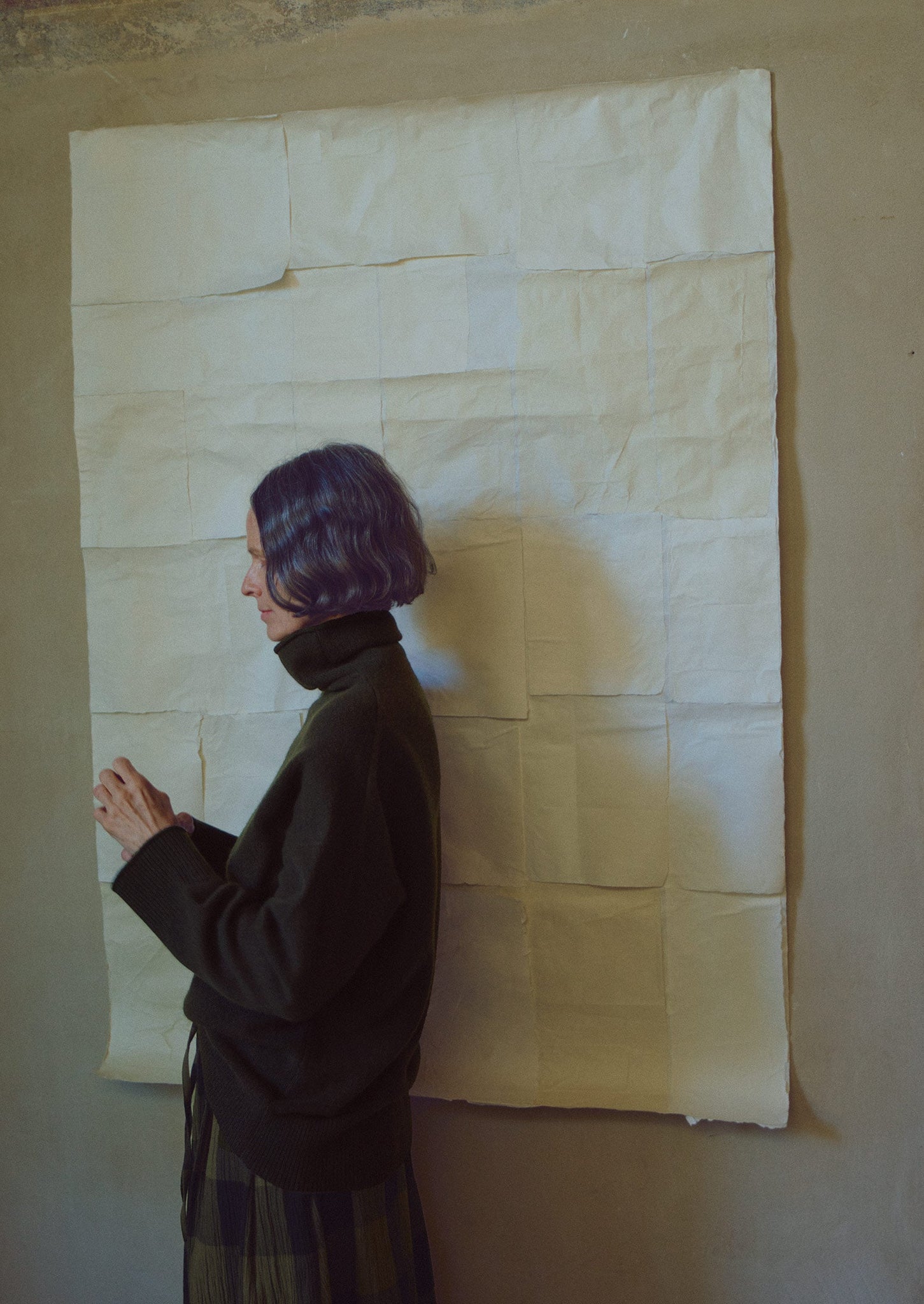 Roll Neck Wool Cashmere Sweater | Brown Umber