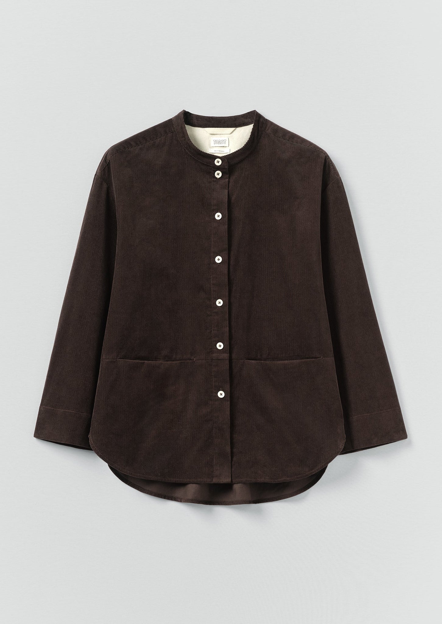 Organic Cord Cotton Shirt | Bitter Chocolate